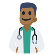 👨🏾‍⚕️ Emoji Arzt: mitteldunkle Hautfarbe Facebook 2.1.