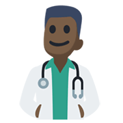 👨🏿‍⚕️ Emoji Homem Profissional Da Saúde: Pele Escura na Facebook 2.1.