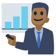 👨🏾‍💼 Emoji Büroangestellter: mitteldunkle Hautfarbe Facebook 2.1.