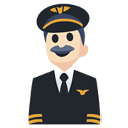 Emoji 👨🏻‍✈️ Pilota Uomo: Carnagione Chiara su Facebook 2.1.