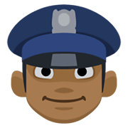 Emoji 👮🏾‍♂️ Poliziotto Uomo: Carnagione Abbastanza Scura su Facebook 2.1.