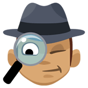 🕵🏽‍♂️ Emoji Detective Hombre: Tono De Piel Medio en Facebook 2.1.