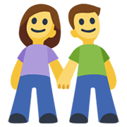 👫 Emoji Mann und Frau halten Hände Facebook 2.1.