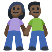 👫🏿 Emoji Mann und Frau halten Hände: dunkle Hautfarbe Facebook 2.1.
