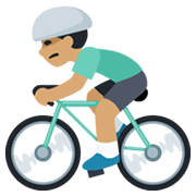 Emoji 🚴🏽‍♂️ Ciclista Uomo: Carnagione Olivastra su Facebook 2.1.