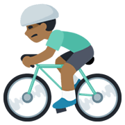 Emoji 🚴🏾‍♂️ Ciclista Uomo: Carnagione Abbastanza Scura su Facebook 2.1.