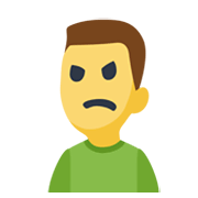 Emoji 🙍‍♂️ Uomo Corrucciato su Facebook 2.1.