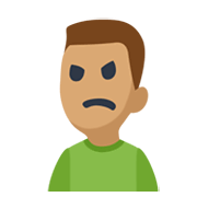 🙍🏽‍♂️ Emoji Hombre Frunciendo El Ceño: Tono De Piel Medio en Facebook 2.1.