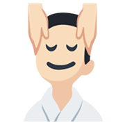 Emoji 💆🏻‍♂️ Uomo Che Riceve Un Massaggio: Carnagione Chiara su Facebook 2.1.