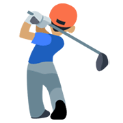 Emoji 🏌🏽‍♂️ Golfista Uomo: Carnagione Olivastra su Facebook 2.1.