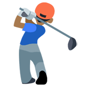 Emoji 🏌🏾‍♂️ Golfista Uomo: Carnagione Abbastanza Scura su Facebook 2.1.
