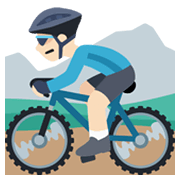 🚵🏻‍♂️ Emoji Homem Fazendo Mountain Bike: Pele Clara na Facebook 2.1.