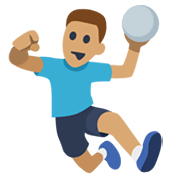 🤾🏽‍♂️ Emoji Hombre Jugando Al Balonmano: Tono De Piel Medio en Facebook 2.1.