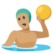 🤽🏽‍♂️ Emoji Hombre Jugando Al Waterpolo: Tono De Piel Medio en Facebook 2.1.