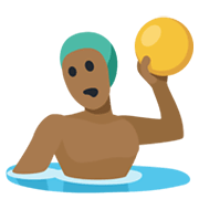 🤽🏾‍♂️ Emoji Hombre Jugando Al Waterpolo: Tono De Piel Oscuro Medio en Facebook 2.1.