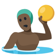 🤽🏿‍♂️ Emoji Wasserballspieler: dunkle Hautfarbe Facebook 2.1.