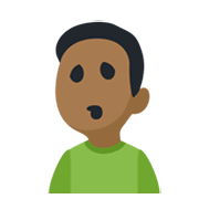 Emoji 🙎🏾‍♂️ Uomo Imbronciato: Carnagione Abbastanza Scura su Facebook 2.1.