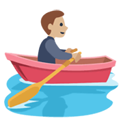 🚣🏼‍♂️ Emoji Hombre Remando En Un Bote: Tono De Piel Claro Medio en Facebook 2.1.
