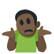 🤷🏿‍♂️ Emoji Homem Dando De Ombros: Pele Escura na Facebook 2.1.