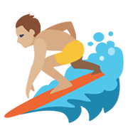 Emoji 🏄🏼‍♂️ Surfista Uomo: Carnagione Abbastanza Chiara su Facebook 2.1.