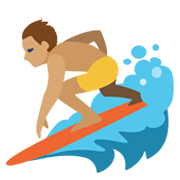 🏄🏽‍♂️ Emoji Homem Surfista: Pele Morena na Facebook 2.1.