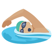 Emoji 🏊🏼‍♂️ Nuotatore: Carnagione Abbastanza Chiara su Facebook 2.1.
