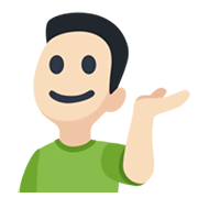 💁🏻‍♂️ Emoji Empleado De Mostrador De Información: Tono De Piel Claro en Facebook 2.1.