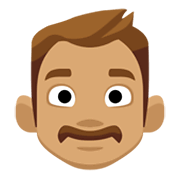 👨🏽 Emoji Mann: mittlere Hautfarbe Facebook 2.1.