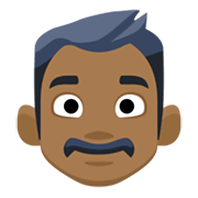 👨🏾 Emoji Homem: Pele Morena Escura na Facebook 2.1.