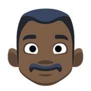 Emoji 👨🏿 Uomo: Carnagione Scura su Facebook 2.1.
