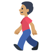 🚶🏽‍♂️ Emoji Hombre Caminando: Tono De Piel Medio en Facebook 2.1.
