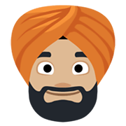 👳🏼‍♂️ Emoji Hombre Con Turbante: Tono De Piel Claro Medio en Facebook 2.1.