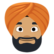 👳🏽‍♂️ Emoji Mann mit Turban: mittlere Hautfarbe Facebook 2.1.