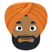 Emoji 👳🏾‍♂️ Uomo Con Turbante: Carnagione Abbastanza Scura su Facebook 2.1.