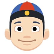 Emoji 👲🏻 Uomo Con Zucchetto Cinese: Carnagione Chiara su Facebook 2.1.