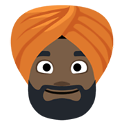 Emoji 👳🏿 Persona Con Turbante: Carnagione Scura su Facebook 2.1.
