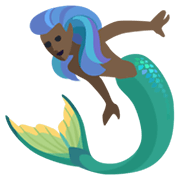 Émoji 🧜🏿 Créature Aquatique : Peau Foncée sur Facebook 2.1.