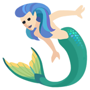 🧜🏻 Emoji Persona Sirena: Tono De Piel Claro en Facebook 2.1.