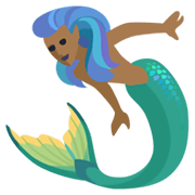 🧜🏾 Emoji Persona Sirena: Tono De Piel Oscuro Medio en Facebook 2.1.