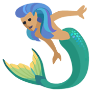 🧜🏽 Emoji Persona Sirena: Tono De Piel Medio en Facebook 2.1.