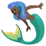 Emoji 🧜🏿‍♀️ Sirena Donna: Carnagione Scura su Facebook 2.1.