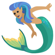Emoji 🧜🏽‍♀️ Sirena Donna: Carnagione Olivastra su Facebook 2.1.