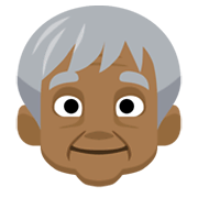 Emoji 🧓🏾 Adulto Anziano: Carnagione Abbastanza Scura su Facebook 2.1.