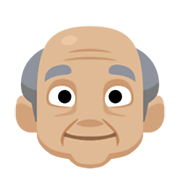 Emoji 👴🏼 Uomo Anziano: Carnagione Abbastanza Chiara su Facebook 2.1.