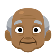 Emoji 👴🏾 Uomo Anziano: Carnagione Abbastanza Scura su Facebook 2.1.