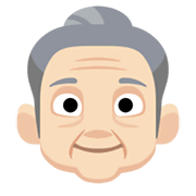 👵🏻 Emoji ältere Frau: helle Hautfarbe Facebook 2.1.