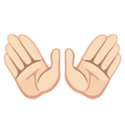 👐🏻 Emoji Mãos Abertas: Pele Clara na Facebook 2.1.