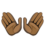👐🏿 Emoji offene Hände: dunkle Hautfarbe Facebook 2.1.