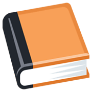 📙 Emoji orangefarbenes Buch Facebook 2.1.
