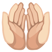 Emoji 🤲🏻 Mani Unite In Alto: Carnagione Chiara su Facebook 2.1.
